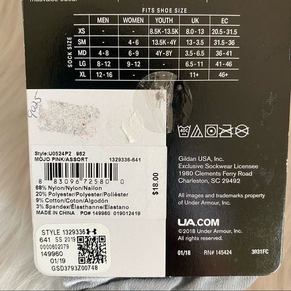 Under Armour Run Socks - Picture 7 of 7